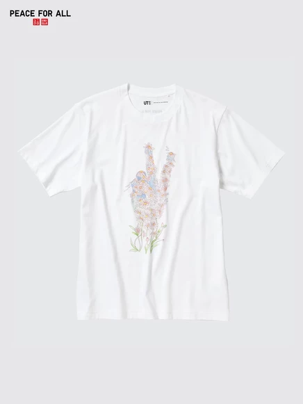 Унисекс футболка Uniqlo PEACE FOR ALL JW Anderson, белая