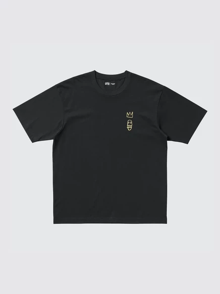 Унисекс футболка Uniqlo UT с принтом Basquiat, черная