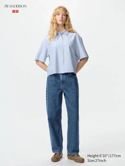 Женские джинсы Uniqlo baggy, синие