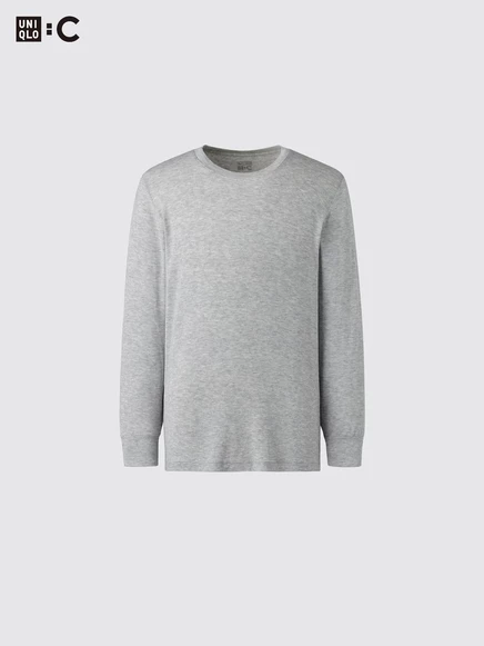 Мужская футболка Uniqlo HEATTECH Extra Warm, серая