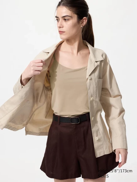 Женская майка-камисоль Uniqlo AIRism с встроенным бюстгальтером, коричневая