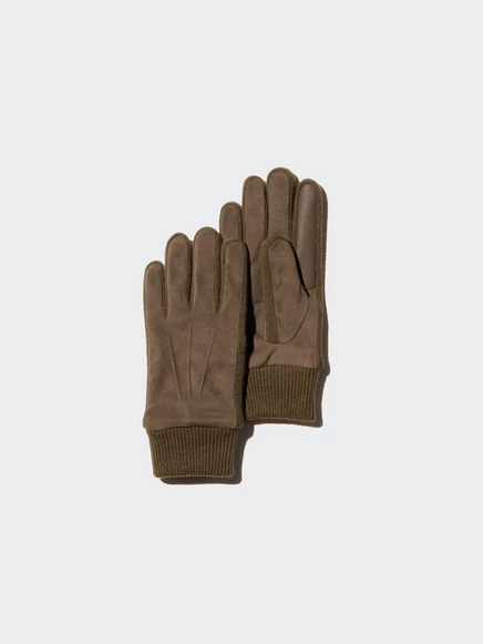 Унисекс перчатки Uniqlo HEATTECH с подкладкой, коричневые