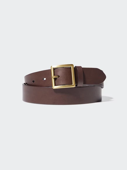 Мужской ремень Uniqlo Italian Leather Garrison, коричневый