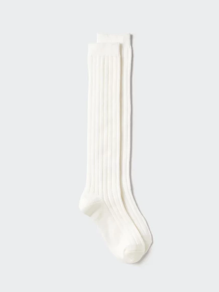 Женские гольфы Uniqlo Heattech, молочно-белые