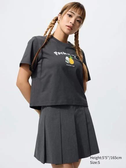 Женская футболка Uniqlo Sanrio, темно-серая