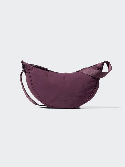 Унисекс сумка-плечо Uniqlo Round Mini, фиолетовая