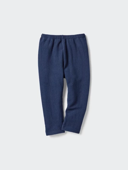 Детские флисовые легинсы Uniqlo, темно-синие