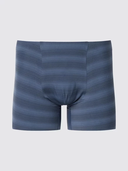 Мужские бесшовные боксеры Uniqlo AIRism, синие