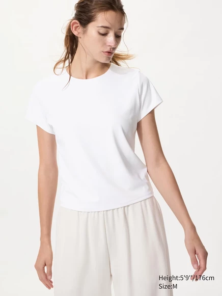 Женская футболка Uniqlo Ultra Stretch Active, белая