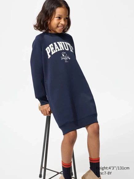 Детское платье Uniqlo PEANUTS DRY, темно-синее