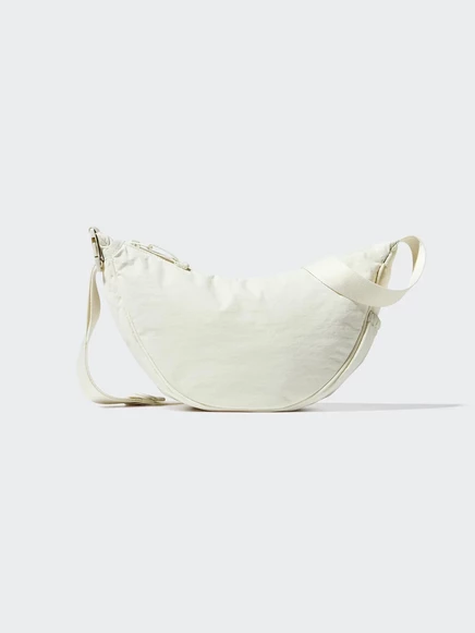 Унисекс сумка через плечо Uniqlo Round Mini, слоновая кость
