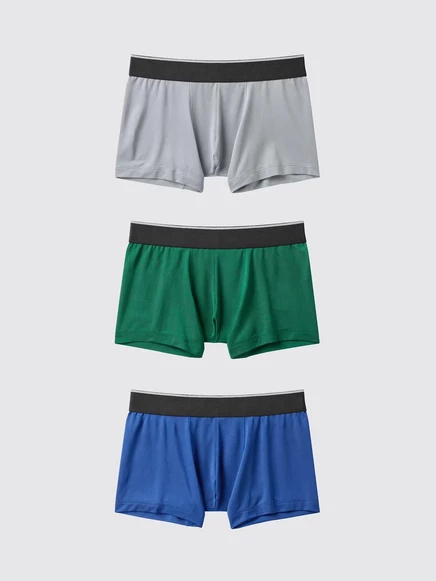 Боксеры Uniqlo AIRism, 3 пары, светло-серые