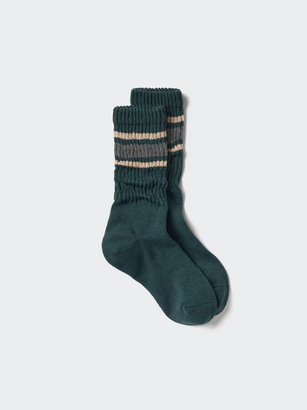Женские носки Uniqlo HEATTECH с напуском, зеленые