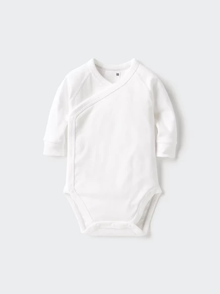 Детское боди Uniqlo с длинным рукавом, белое