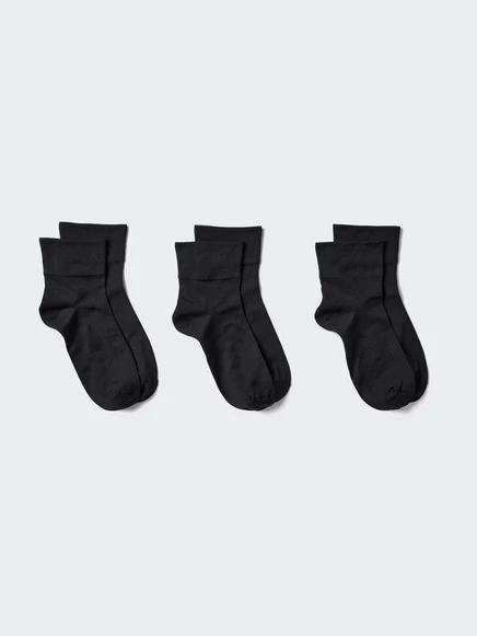 Женские носки Uniqlo 3 пары, черные