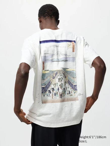 Белая футболка с графическим рисунком Uniqlo Museum of Fine Arts Boston Ukiyo-e UT