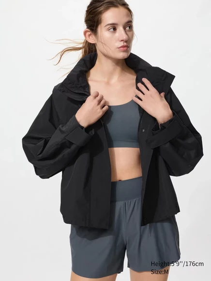 Женская ветровка Uniqlo Stand Blouson, черная