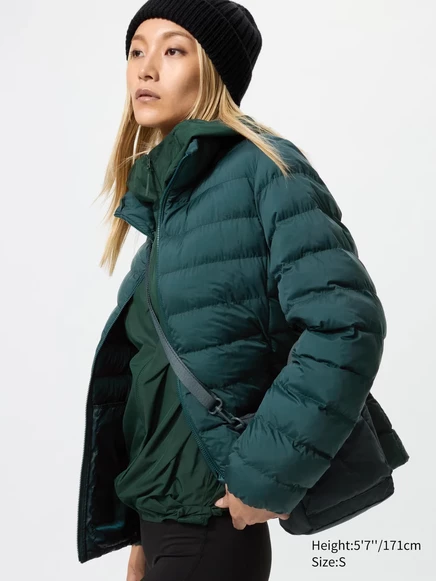 Женская куртка Uniqlo PUFFTECH, темно-зеленая
