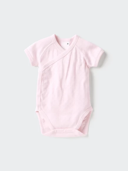 Боди Uniqlo с застежкой спереди, розовое
