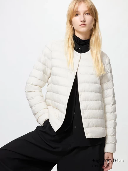 Женская куртка Uniqlo PUFFTECH компактная, слоновая кость