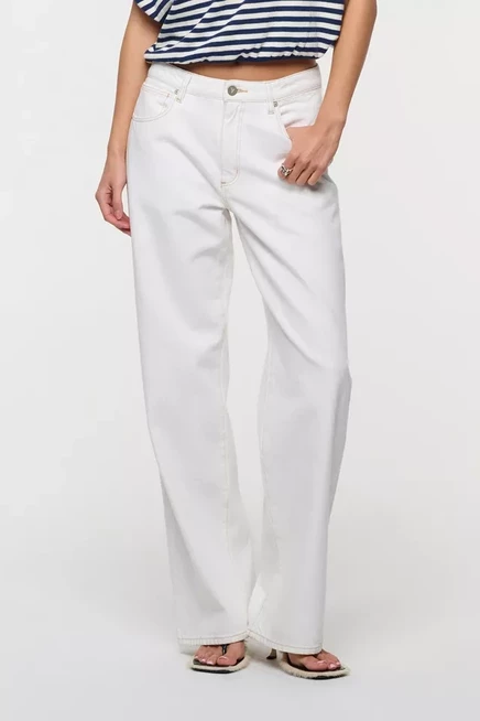 Женские джинсы Abrand 95 Mid Baggy Petite, фарфоровые