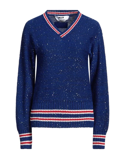 Женский свитер MSGM с пайетками, синий