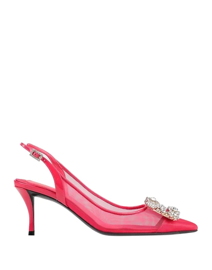 Женские туфли Roger Vivier с кристаллами, красные