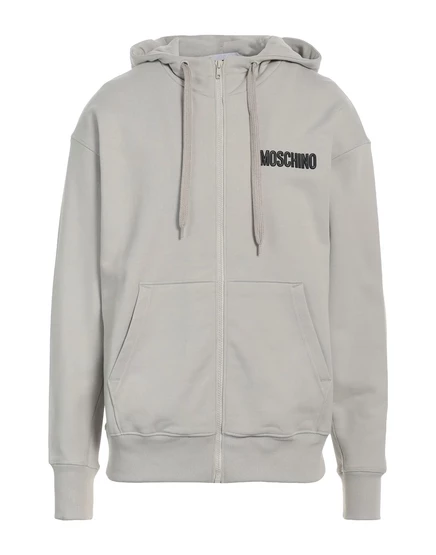 Мужское худи Moschino Papermag, светло-серое