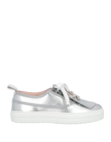 Женские кеды Roger Vivier PAPERMAG кожаные, серебристые