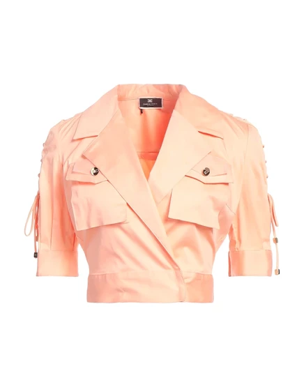 Женская рубашка Elisabetta Franchi хлопок-стрейч, абрикосовая