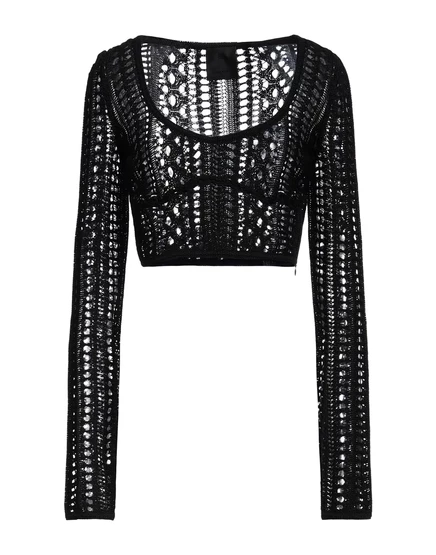 Женский вязаный свитер Givenchy из льна, чёрный