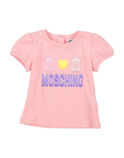 Детская футболка Moschino Baby, светло-розовая