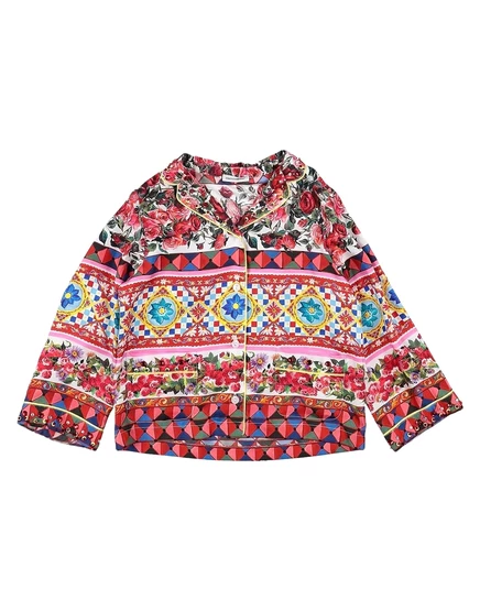 Женская рубашка Dolce & Gabbana из шелка, красная