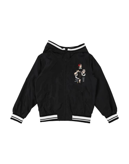Детская куртка Dolce & Gabbana KIDS с капюшоном, чёрная