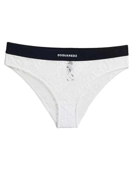 Женские трусы-брифы DSquared2 с кружевом, белые