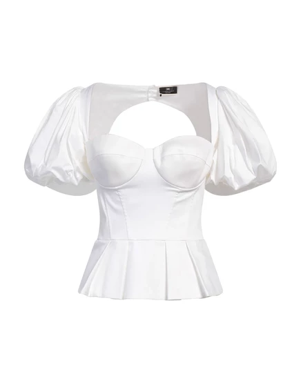 Женский топ Elisabetta Franchi Wonderwoman, белый