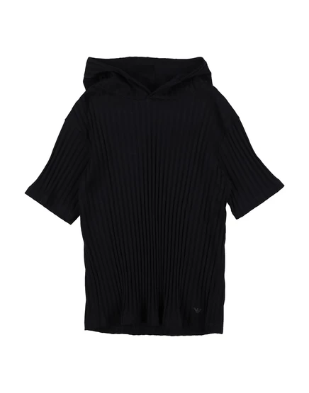Женская футболка Emporio Armani Junior, иссиня-чёрная