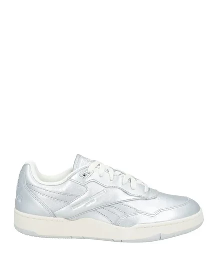 Низкие кеды Reebok кожаные, серебристые