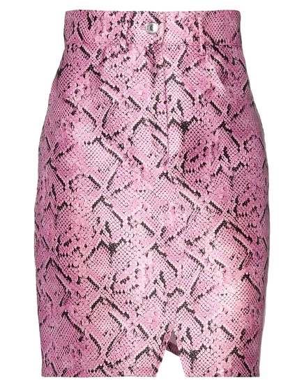 Женская мини-юбка MSGM IBIZEN, атласная, фуксия
