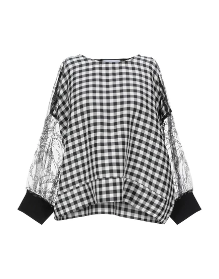 Женский топ Brand Unique в клетку, черный