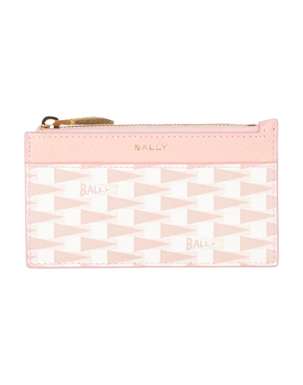 Женское кожаное портмоне для карт Bally, розовое