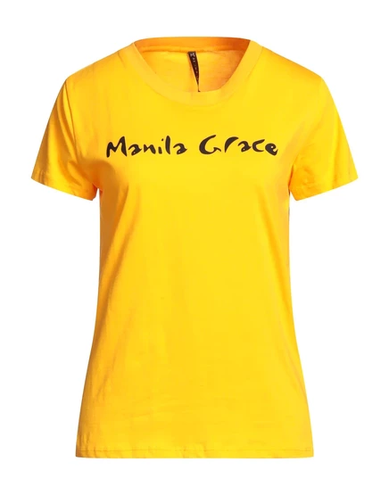 Женская футболка Manila Grace Hamish, горчичная