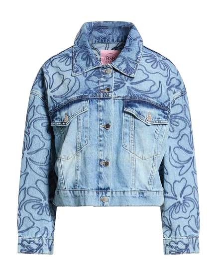 Женская джинсовая куртка BSB, синяя
