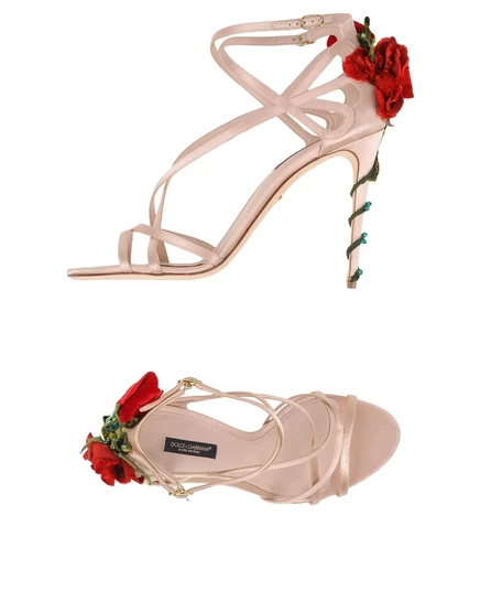 Женские босоножки Dolce & Gabbana, светло-розовые