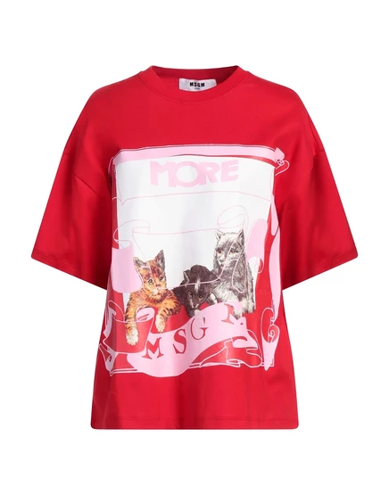 Женская футболка MSGM, томатно-красная