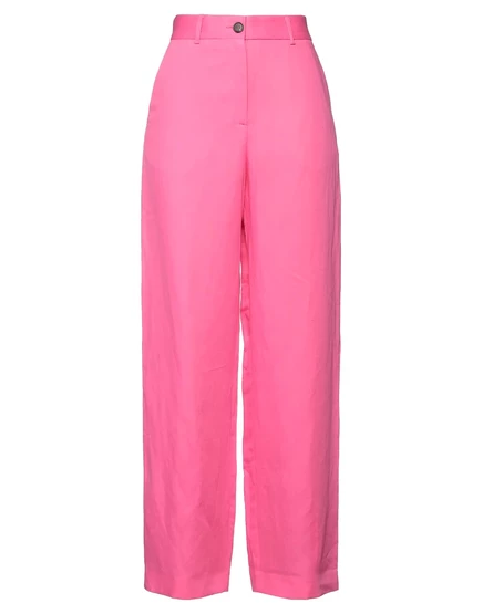Женские брюки MSGM PAPERMAG, льняные, фуксия