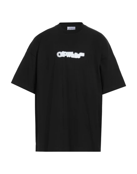 Мужская футболка Off-White оверсайз с логотипом, черная