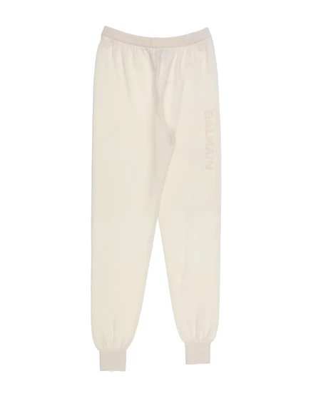 Детские брюки Balmain Junior, цвета слоновой кости