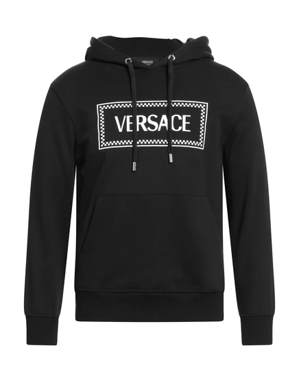 Мужское худи Versace с логотипом, чёрное