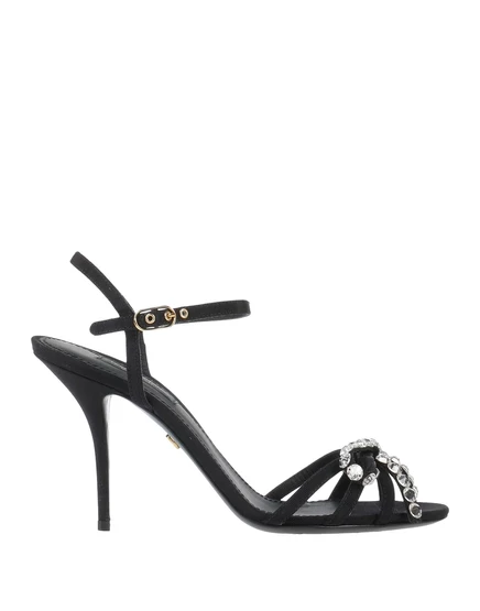 Женские сандалии Dolce&Gabbana на шпильке, чёрные